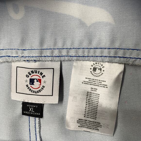 Foco Dodgers Women Overalls XL Blue Los Angeles Big Logo MLB Baseball NEW - Picture 7 of 11